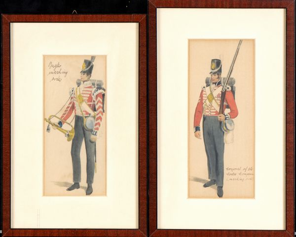 Lotto di due acquarelli  - Asta Militaria, Medaglie e Ordini Cavallereschi - Associazione Nazionale - Case d'Asta italiane