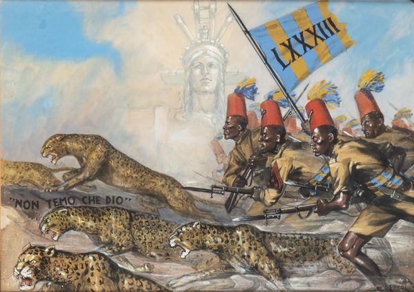 Dipinto  non temo che Dio  - Asta Militaria, Medaglie e Ordini Cavallereschi - Associazione Nazionale - Case d'Asta italiane