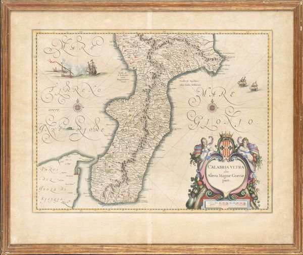 Antica carta topografica acquarellata  - Asta Militaria, Medaglie e Ordini Cavallereschi - Associazione Nazionale - Case d'Asta italiane