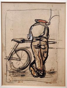 Luigi  Bartolini - Uomo con bici