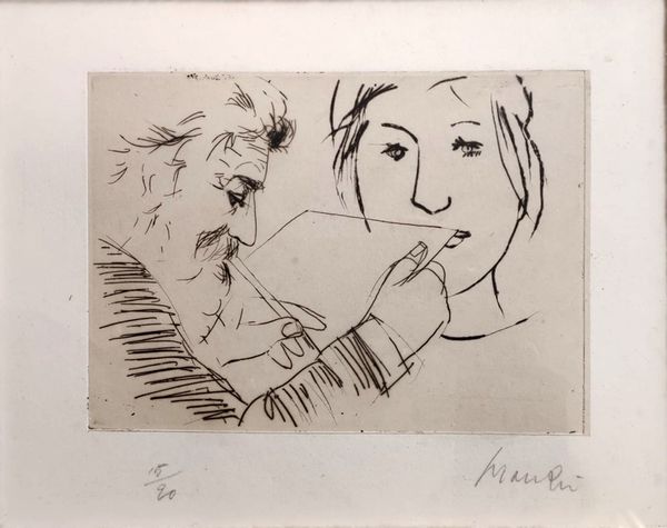 Giacomo  Manzù : Pittore e testa di modella  - Asta Grafiche e multipli  - Associazione Nazionale - Case d'Asta italiane