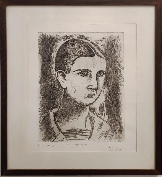 Carlo Carrà : Testa di ragazzo  - Asta Grafiche e multipli  - Associazione Nazionale - Case d'Asta italiane