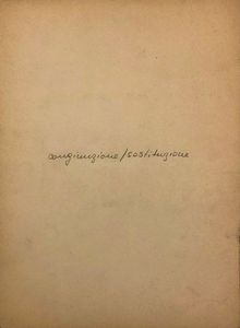 Luciano Bartolini : Congiunzione / Sostituzione  - Asta Grafiche e multipli  - Associazione Nazionale - Case d'Asta italiane
