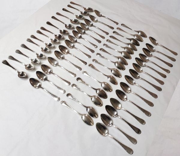 Parte di servizio Broggi Milano placcato argento composto da 57 cucchiaini  - Asta Design e oggetti d'arte  - Associazione Nazionale - Case d'Asta italiane