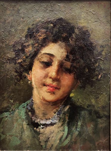 Francesco  De Gregorio (Napoli, 1862 - 1939) : Ritratto femminile  - Asta Dipinti e sculture del XIX secolo - Associazione Nazionale - Case d'Asta italiane