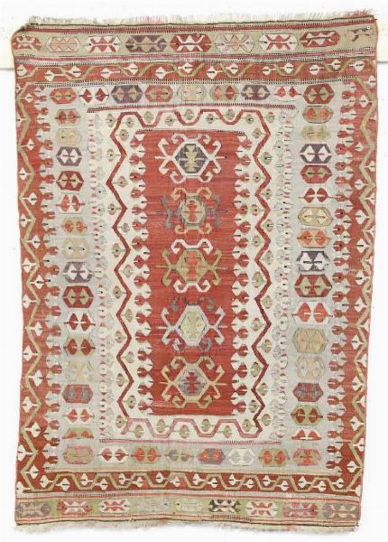 Kilim Anatolia inizio XX secolo  - Asta Tappeti - Associazione Nazionale - Case d'Asta italiane