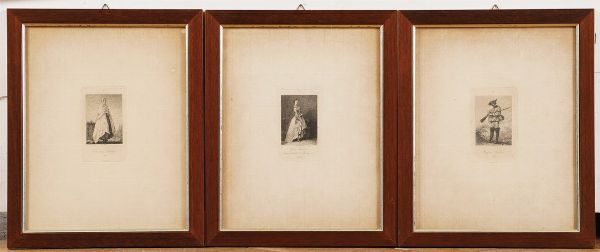 Lotto di 13 acqueforti, 12 costumi d'Italia, 1750, riprodotte nel 1862, e una rappresentazione  - Asta Antiquariato - Associazione Nazionale - Case d'Asta italiane