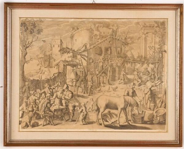 Grande stampa antica  - Asta Antiquariato - Associazione Nazionale - Case d'Asta italiane