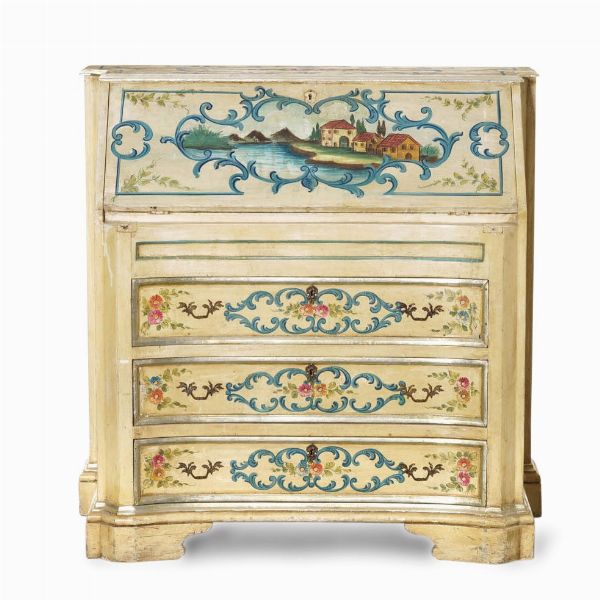 Ribalta in legno laccato. XX secolo  - Asta Antiquariato - Associazione Nazionale - Case d'Asta italiane