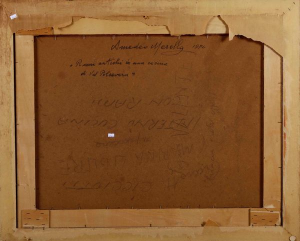 AMEDEO MERELLO : Rami antichi in una cucina di Valpolcevera  - Asta Antiquariato - Associazione Nazionale - Case d'Asta italiane