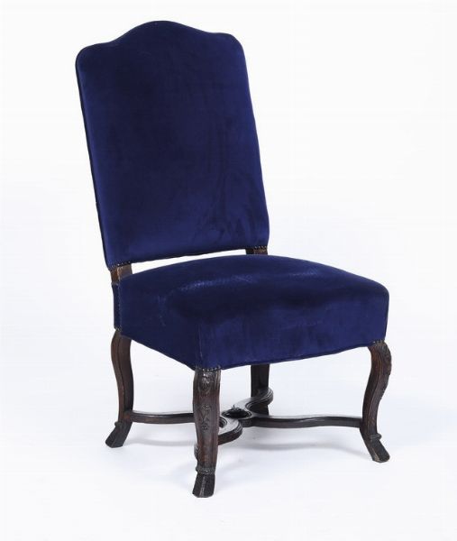 Sedia in legno intagliato. XVIII-XIX secolo  - Asta Antiquariato - Associazione Nazionale - Case d'Asta italiane