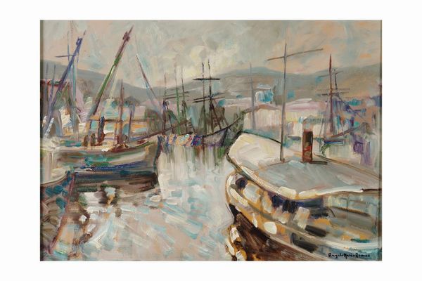 Angelo Maria Armao : Pescherecci a Lerici  - Asta Antiquariato - Associazione Nazionale - Case d'Asta italiane