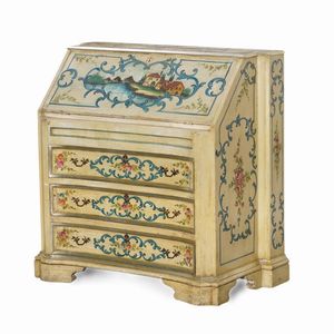 Ribalta in legno laccato. XX secolo  - Asta Antiquariato - Associazione Nazionale - Case d'Asta italiane