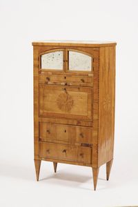 Secretaire Biedermeier in legno intarsiato. XIX secolo  - Asta Antiquariato - Associazione Nazionale - Case d'Asta italiane
