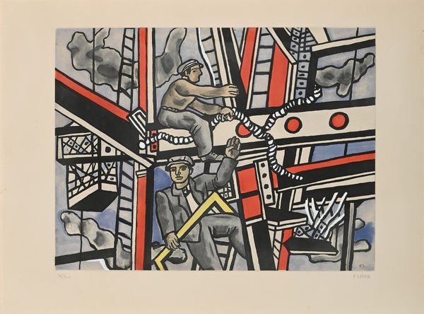 Fernand Léger : Operai a lavoro  - Asta Grafica Internazionale e Multipli d'Autore - Associazione Nazionale - Case d'Asta italiane
