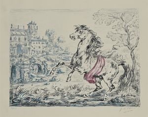 Giorgio de Chirico - Cavallo e castello