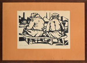 Fernando Farulli : La colazione  - Asta Grafica Internazionale e Multipli d'Autore - Associazione Nazionale - Case d'Asta italiane