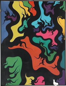 Luigi Boille - SPA - dalla cartella UR contenente 5 litografie di Luigi Boille e 5 poesie di Guido Ballo, ed. Luce Marinetti e Claude Giroux, New York