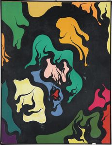 Luigi Boille - UR - dalla cartella UR contenente 5 litografie di Luigi Boille e 5 poesie di Guido Ballo, ed. Luce Marinetti e Claude Giroux, New York