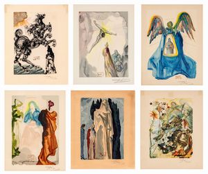 Salvador Dalì : Lotto di 24 grafiche di Salvador Dal� dalla Divina Commedia  - Asta Grafica Internazionale e Multipli d'Autore - Associazione Nazionale - Case d'Asta italiane