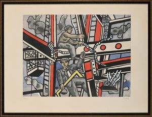Fernand Léger : Operai a lavoro  - Asta Grafica Internazionale e Multipli d'Autore - Associazione Nazionale - Case d'Asta italiane
