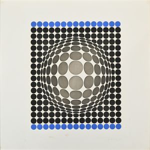 VICTOR VASARELY - Senza titolo (Presenza grafica)