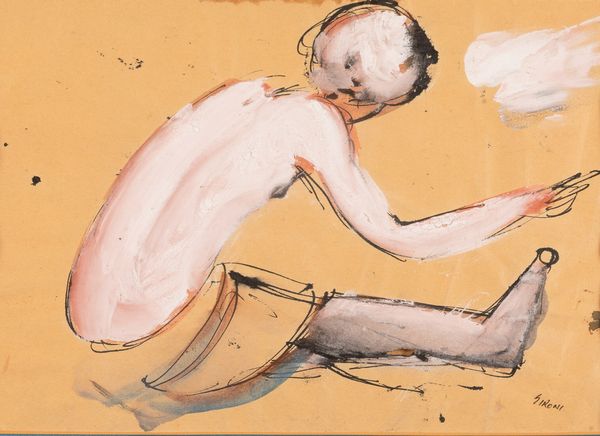 Mario Sironi : Figura seduta di schiena  - Asta Arte Moderna e Contemporanea - Associazione Nazionale - Case d'Asta italiane