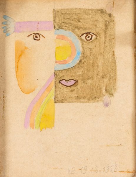 Victor Brauner : Composizione  - Asta Arte Moderna e Contemporanea - Associazione Nazionale - Case d'Asta italiane