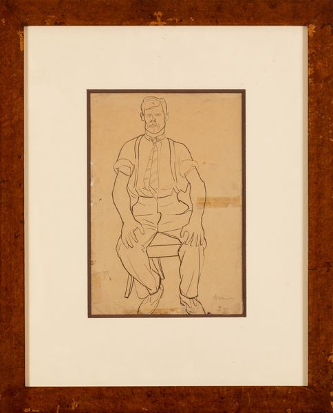 Marino Marini : Senza titolo (Uomo seduto)  - Asta Arte Moderna e Contemporanea - Associazione Nazionale - Case d'Asta italiane