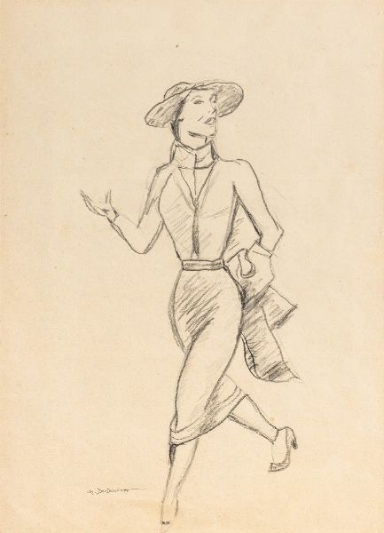 Marcello Dudovich : Studio per pubblicit 'La Rinascente'  - Asta Arte Moderna e Contemporanea - Associazione Nazionale - Case d'Asta italiane