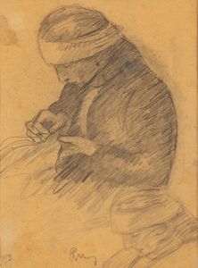 Piero Marussig - Donna che cuce