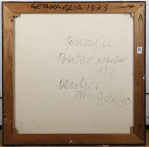 RINO SERNAGLIA : Positivo-negativo  - Asta Arte Moderna e Contemporanea - Associazione Nazionale - Case d'Asta italiane