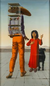 Aldo Pagliacci - Senza titolo (Venditore di uccelli)