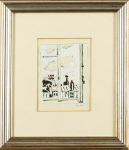 Orfeo Tamburi : Senza titolo (Dalla finestra)  - Asta Arte Moderna e Contemporanea - Associazione Nazionale - Case d'Asta italiane