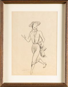 Marcello Dudovich : Studio per pubblicit 'La Rinascente'  - Asta Arte Moderna e Contemporanea - Associazione Nazionale - Case d'Asta italiane