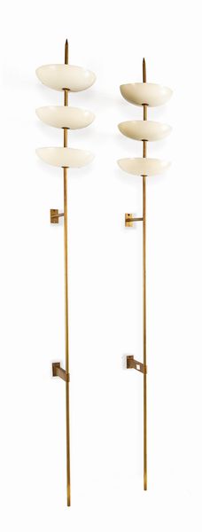 Coppia di grandi appliques a tre luci  - Asta Design e Arti Decorative del XX - Associazione Nazionale - Case d'Asta italiane
