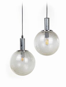 GAETANO SCIOLARI - Coppia di lampade a sospensione