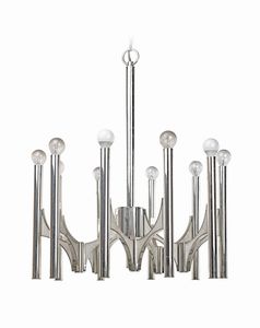 GAETANO SCIOLARI - Lampadario a 10 luci