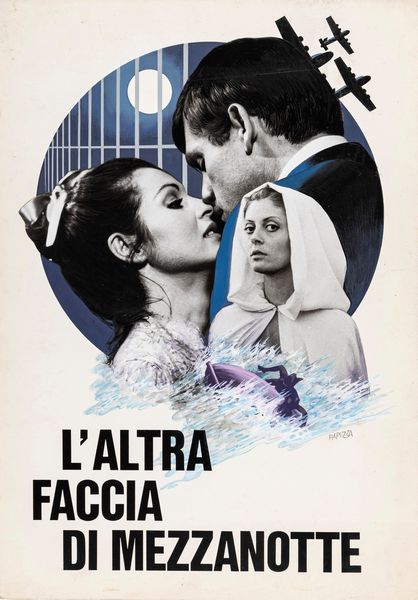 Michelangelo Papuzza : L'altra faccia di mezzanotte  - Asta Bozzetti Cinematografici - Parte II / Asta a tempo - Associazione Nazionale - Case d'Asta italiane