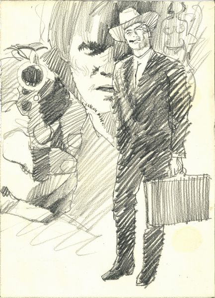 Studio Favalli : L'uomo dalla cravatta di cuoio  - Asta Bozzetti Cinematografici - Parte II / Asta a tempo - Associazione Nazionale - Case d'Asta italiane