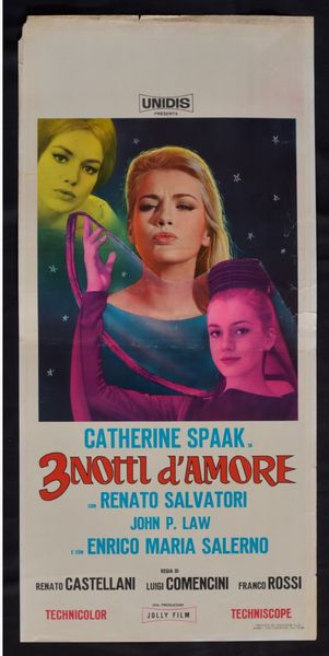 A.N.I. (autore non identificato) : 3 notti d'amore  - Asta Bozzetti Cinematografici - Parte II / Asta a tempo - Associazione Nazionale - Case d'Asta italiane