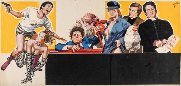 Symeoni (Sandro Simeoni) : Tre tigri contro tre tigri  - Asta Bozzetti Cinematografici - Parte II / Asta a tempo - Associazione Nazionale - Case d'Asta italiane