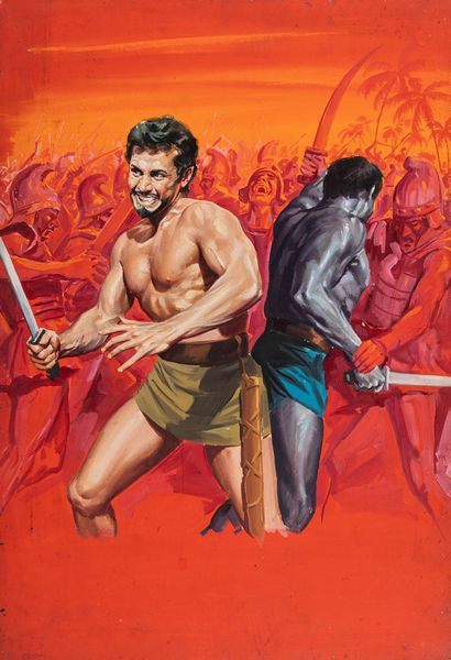 A.N.I. (autore non identificato) : Goliath e la schiava ribelle  - Asta Bozzetti Cinematografici - Parte II / Asta a tempo - Associazione Nazionale - Case d'Asta italiane