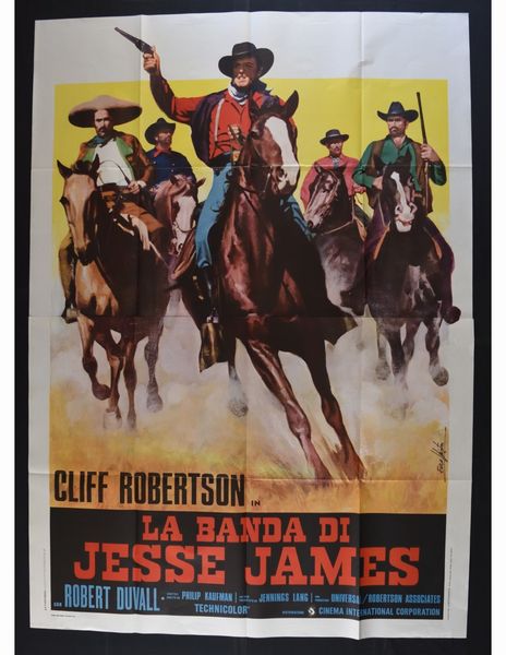 Enzo Nistri : La banda di Jesse James  - Asta Bozzetti Cinematografici - Parte II / Asta a tempo - Associazione Nazionale - Case d'Asta italiane