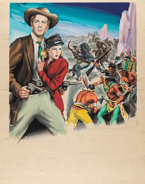 Angelo Cesselon : La conquista del West  - Asta Bozzetti Cinematografici - Parte II / Asta a tempo - Associazione Nazionale - Case d'Asta italiane