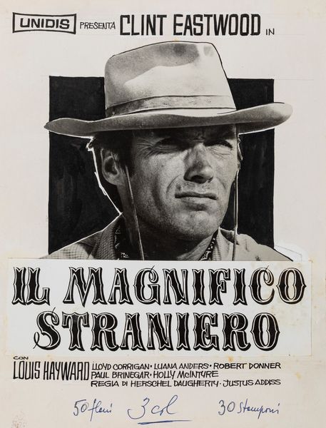 A.N.I. (autore non identificato) : Il magnifico straniero  - Asta Bozzetti Cinematografici - Parte II / Asta a tempo - Associazione Nazionale - Case d'Asta italiane