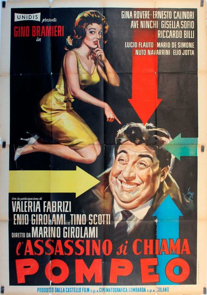 Carlantonio Longi : L'assassino si chiama Pompeo  - Asta Bozzetti Cinematografici - Parte II / Asta a tempo - Associazione Nazionale - Case d'Asta italiane