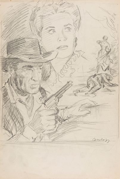 Angelo Cesselon : Mezzogiorno di fuoco  - Asta Bozzetti Cinematografici - Parte II / Asta a tempo - Associazione Nazionale - Case d'Asta italiane