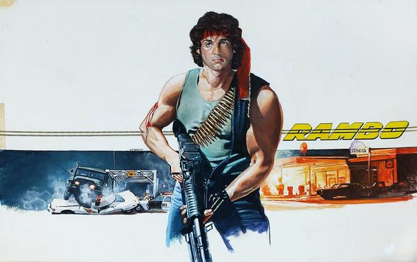 Gian Paolo Rabito : Rambo  - Asta Bozzetti Cinematografici - Parte II / Asta a tempo - Associazione Nazionale - Case d'Asta italiane