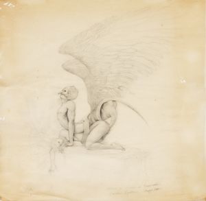 Agostino Arrivabene - Studio per L'estasi di Ganimede